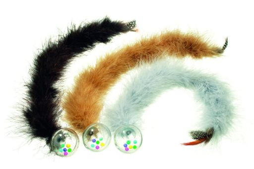 Rattle Ball with Tail and Feather