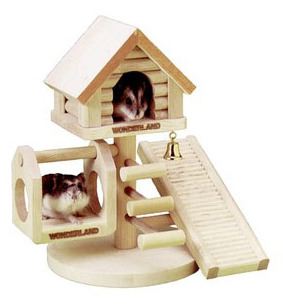 Karlie Flamingo Maison en Bois pour Hamster - WONDERLAND - 21x22x16cm