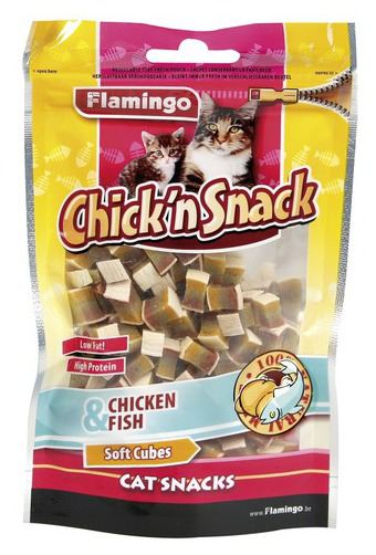 Karlie Flamingo chick'n snack лакомство для кошек филе курица/рыба, 85г (упак ка-12шт) (5411290180245)