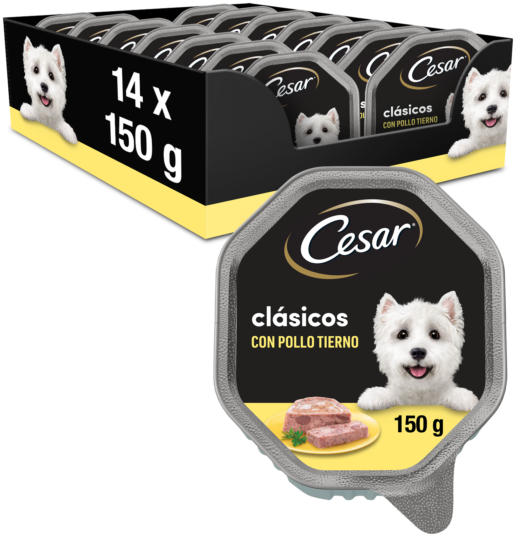 Miscota Cesar Cibo umido per cani al gusto di pollo in patè