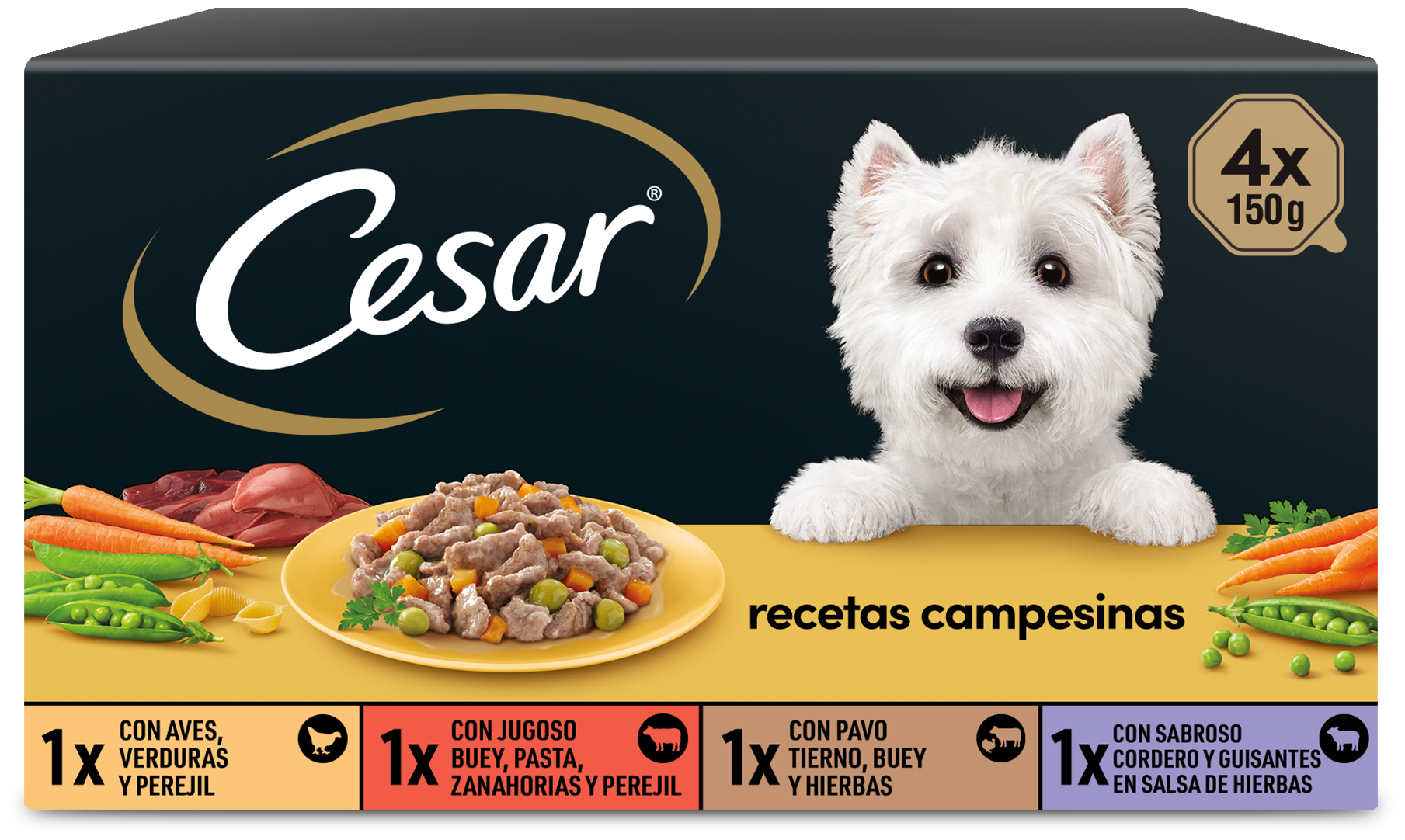 Miscota Cesar Cibo umido per cani Selezione Country Ricette in salsa multipack