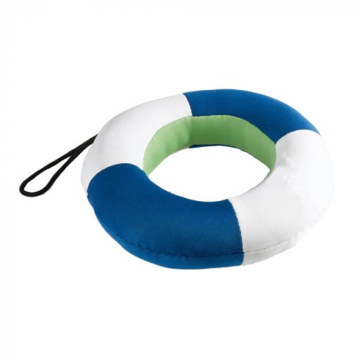 Jouet Flottant Pour Chien En Forme De Donut - Caoutchouc Et Coton - Pour Piscine, Plage, Jeux D'eau - 11.7x9.9cm