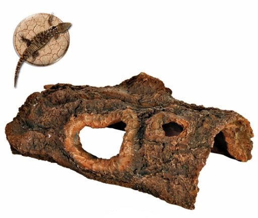 Cueva De Tronco Para Acuario - Decoración Natural, 15 Cm, Poliresina Para Agua Dulce Y Salada