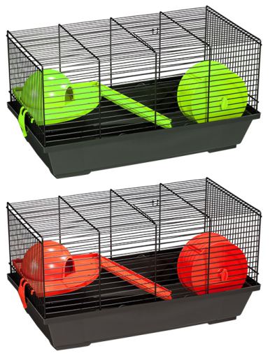 black hamster cage