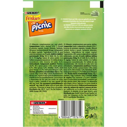 Friskies Picnic Friandise Poulet 126gr