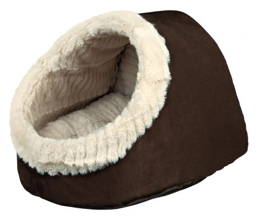 Beige and Brown Timur Soft Cave for Cats and Dogs