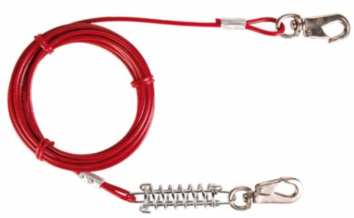 Plasticized Cable With Red Spring