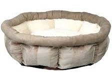 Cream and Brown Leona Bed for Cats and Dogs