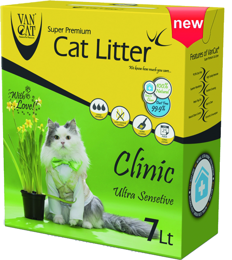 Van Cat Litter Clinic Ultra Sensitive Sabbia per Gatti