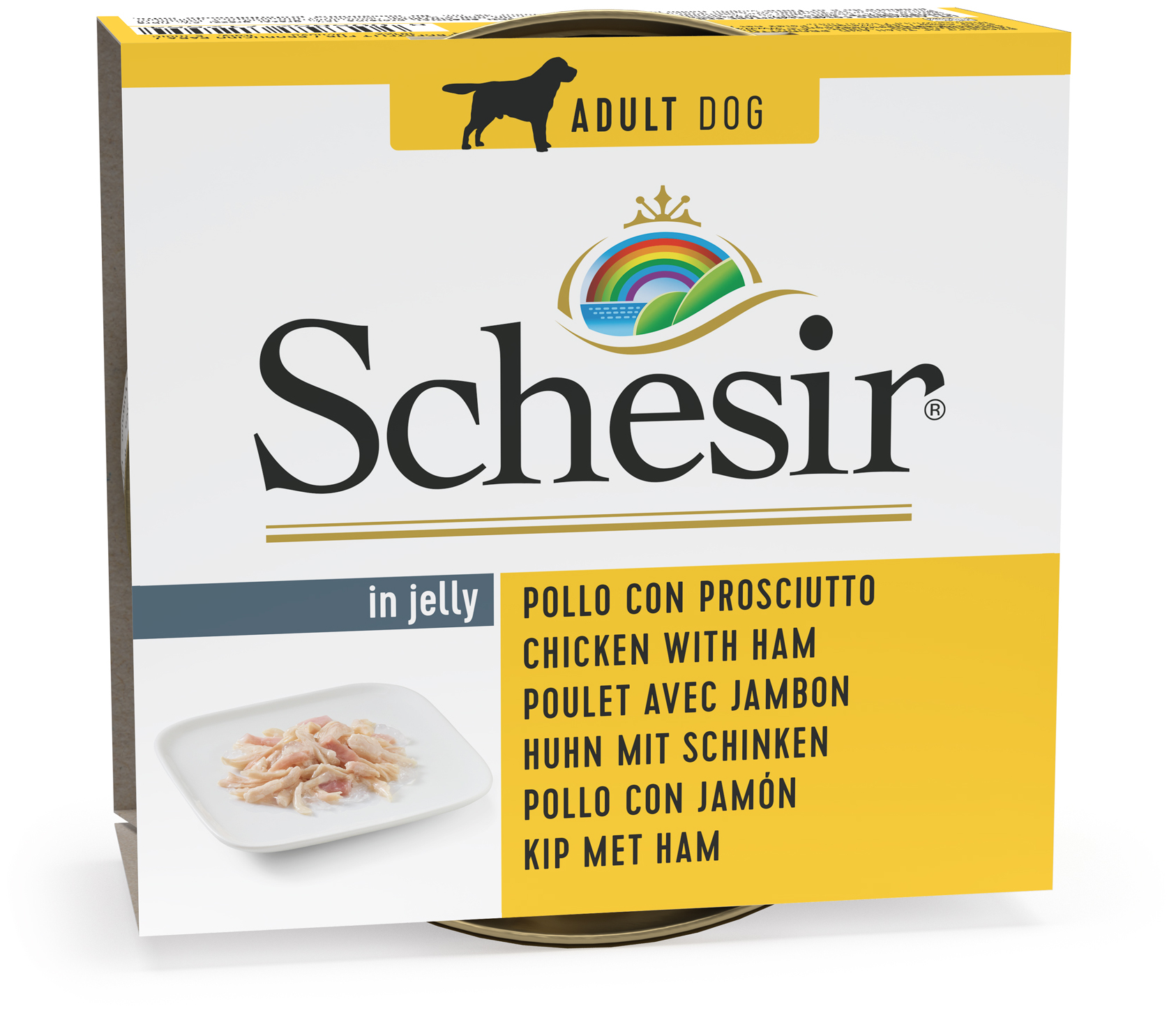 Miscota Schesir Cibo Umido per Cani Filetto di Pollo con Prosciutto