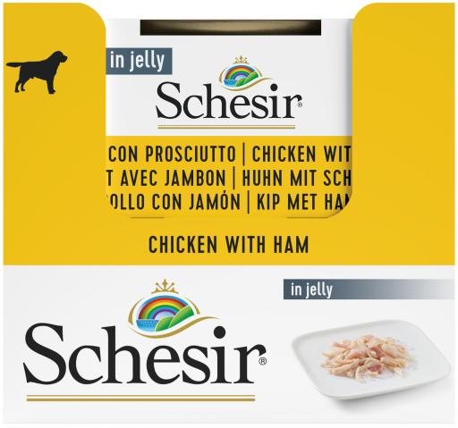 Schesir filetto di pollo 150 gr scatolette per cani