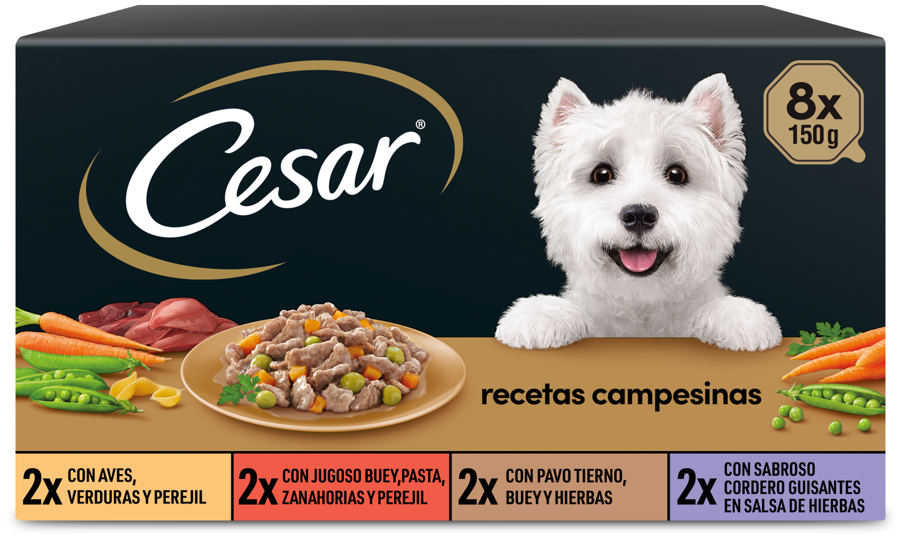 Miscota Cesar Cibo umido per cani Multipack Ricette Country In Salsa