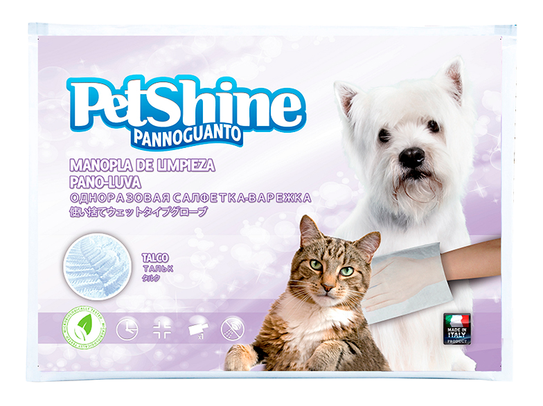 Miscota Petshine Pulizia guanto Talco