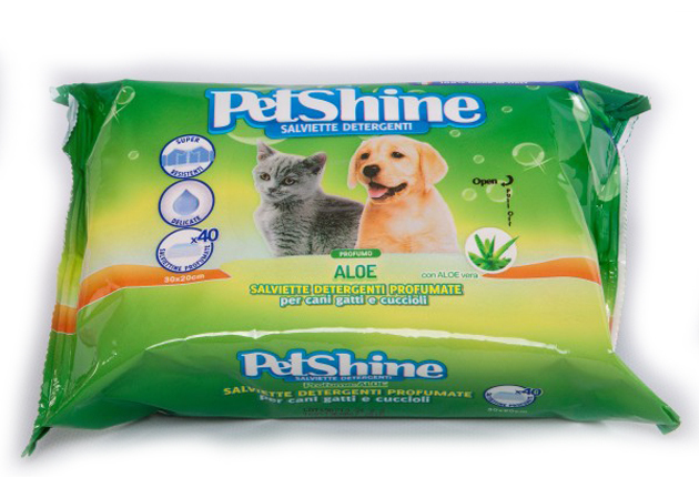 Miscota Petshine Igiene Panni cane / gatto Aloe 40 Unità