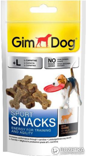 Gimdog: лакомство для дрессуры спортснекс с дичью для собак, 60г (4002064514390)