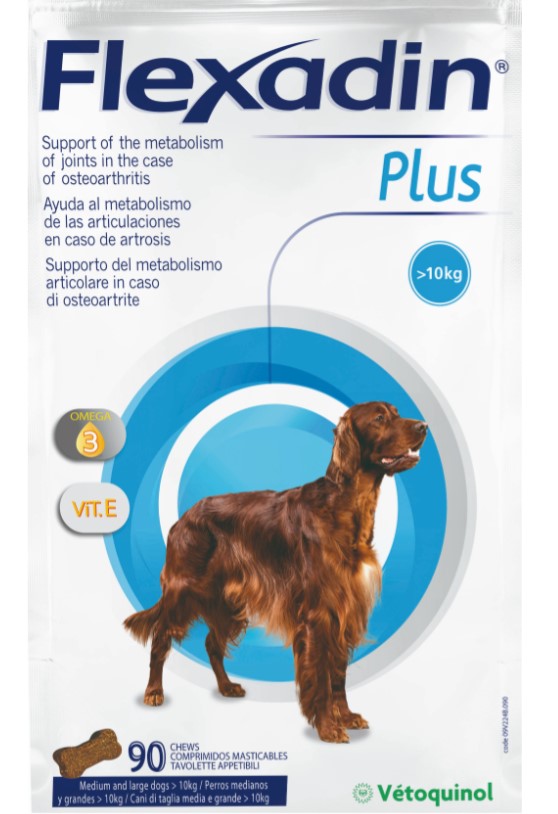 Miscota Vétoquinol Flexadin Plus per Cani di Media e Grande Taglia