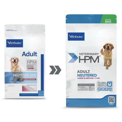 HPM Virbac Veterinary Neutered Dog Large & Medium, Cães Esterilizados HPM Virbac Veterinary Neutered Dog Large & Medium, Cães Esterilizados
