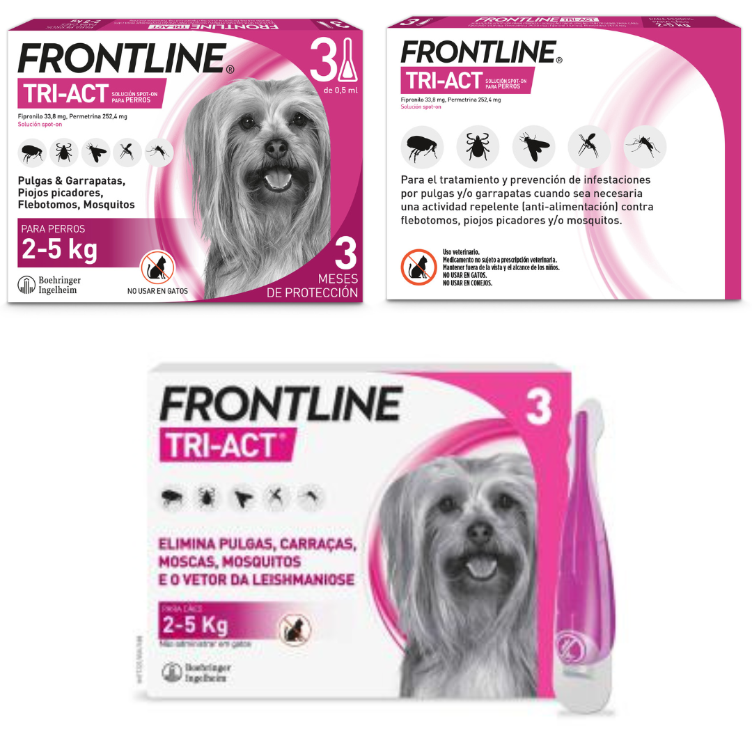 Miscota Frontline Pipette Tri Act per Cani Taglia Toy 2-5 Kg