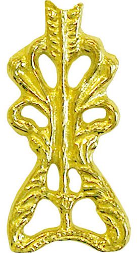 Ornamento pendente in ottone dorato 1059 p2 50 x 25 mm