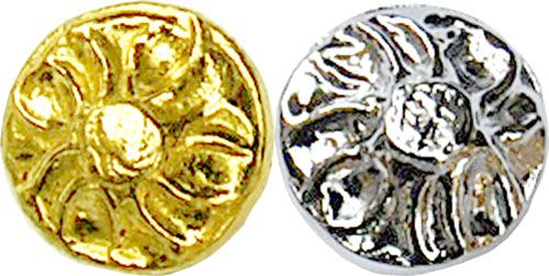 Adornment 710 button number 2 chromed brass 17 mm
