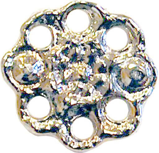 Adornment 763 Flower With Nails Gold Brass 20 mm