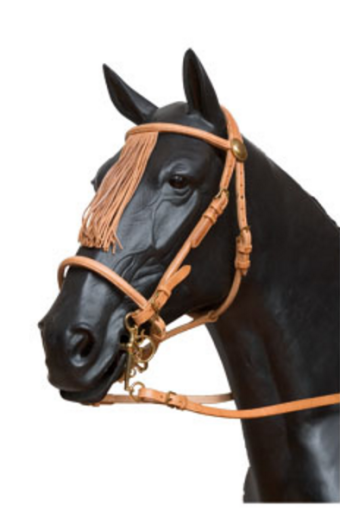 Simple Arzwana Bridle with Pendant - Full Black