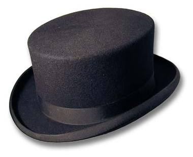 Top Hat in feltro nero T-G (58)