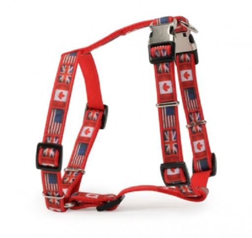 Harness Double Closing Metal Flag Red