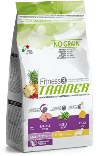 Trainer Cibo Secco Fitness 3 Maturite Mini Carne di Maiale