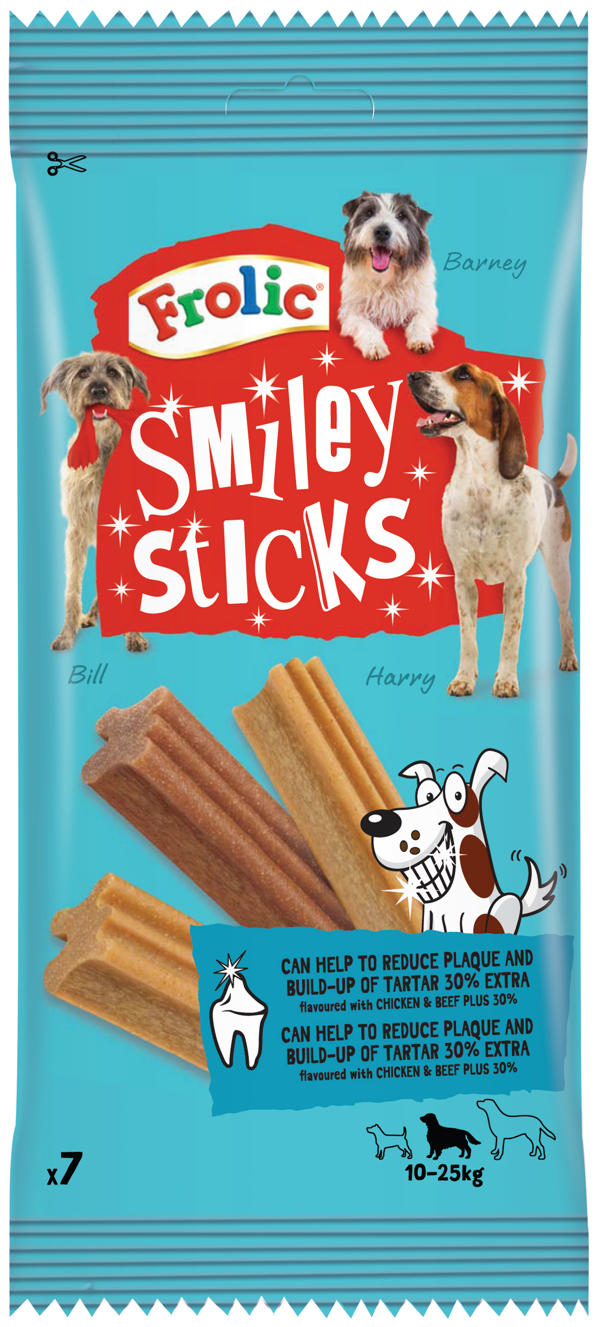 Miscota Frolic Stick dentali smiley per cani