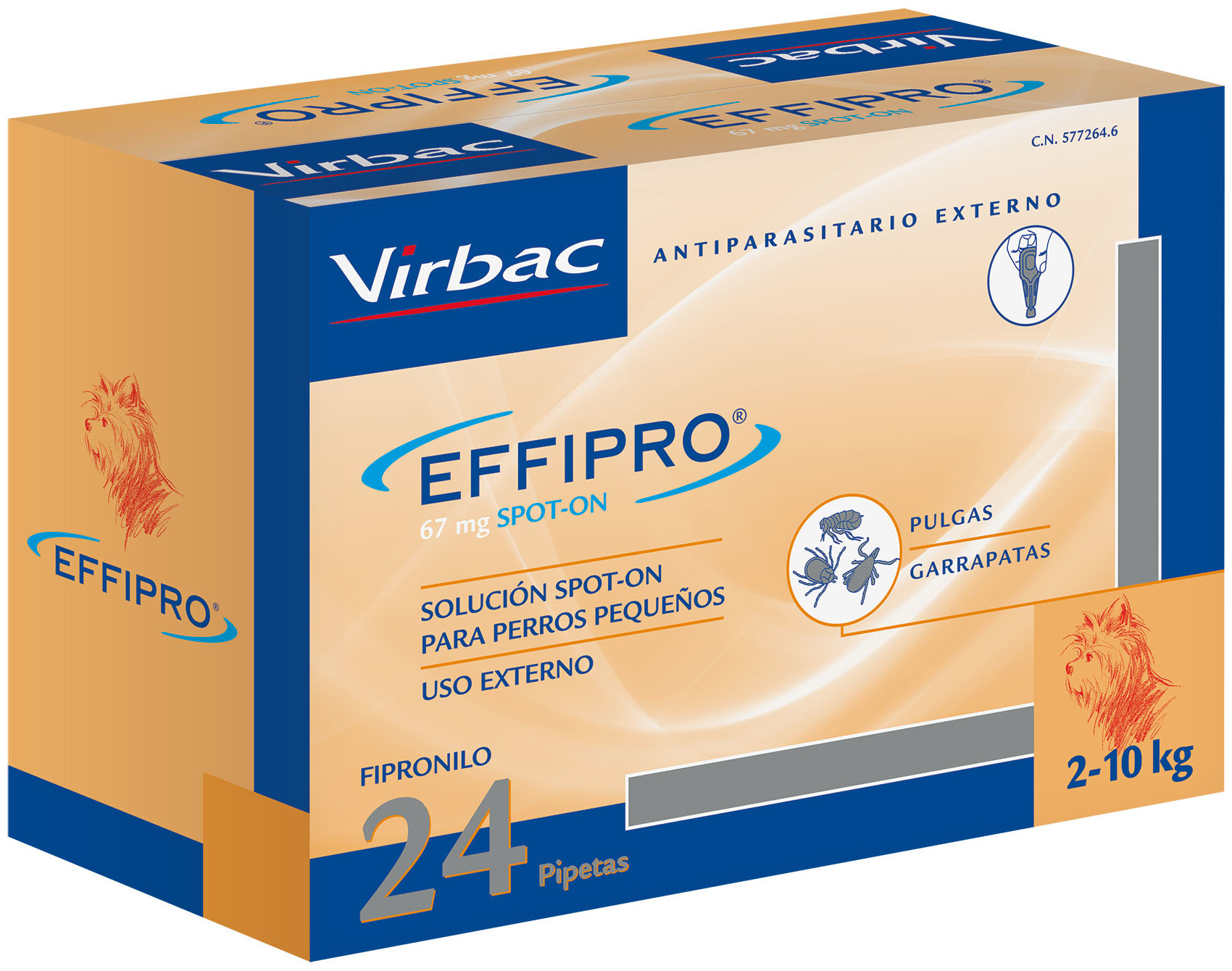 Virbac Effipro Spot on Antiparasitic for Dogs from 2 to 10 Kg