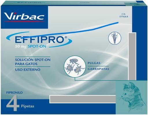 Virbac Pipetas Effipro Spot on Antiparasitario para Gatos (50 mg)