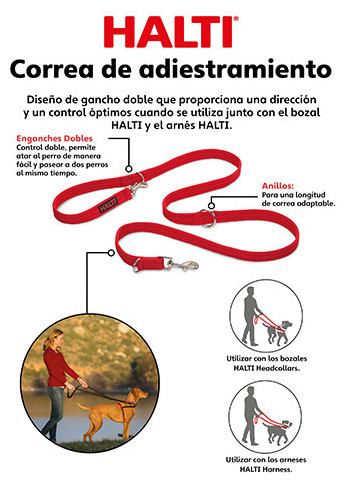 Halti Correa Multiposición Roja para Perro