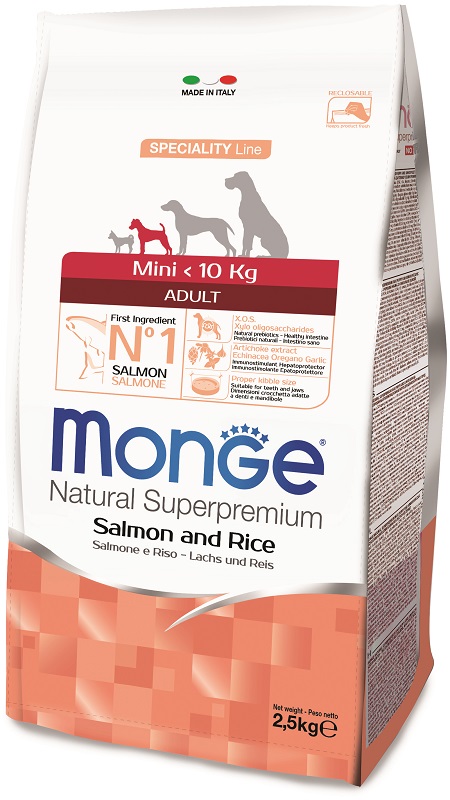 Miscota Monge Cibo Secco NS Adult Mini Salmone e Riso