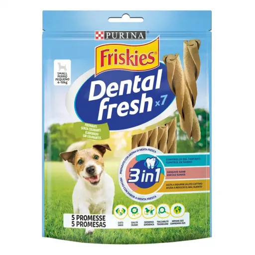 Purina Friskies Dental Fresh Bastoncini Masticabili di Menta per Cani Piccoli Purina Friskies Dental Fresh Bastoncini Masticabili di Menta per Cani Piccoli