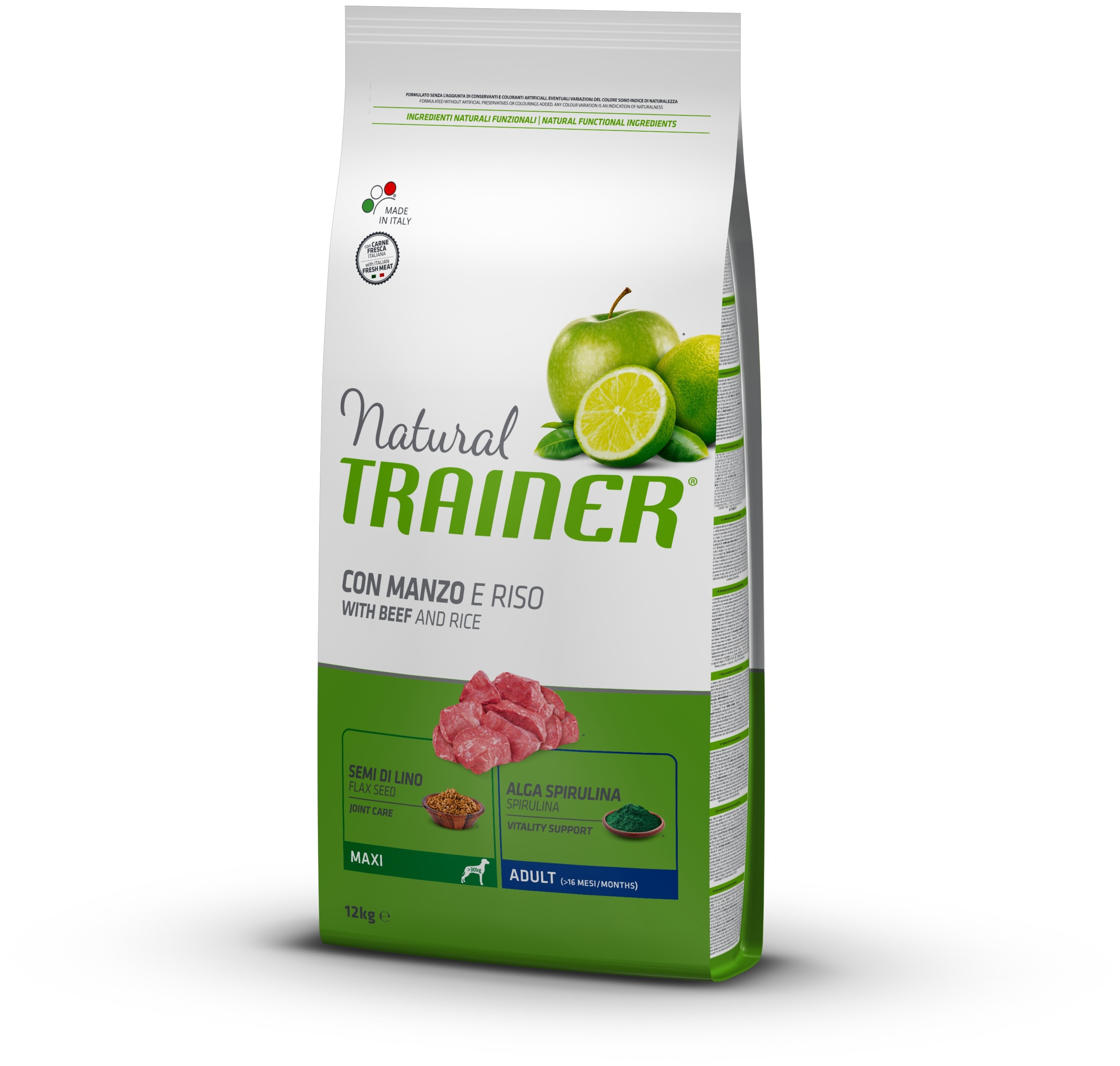 Miscota Trainer Cibo Secco Natural Maxi Adult Buee e Riso