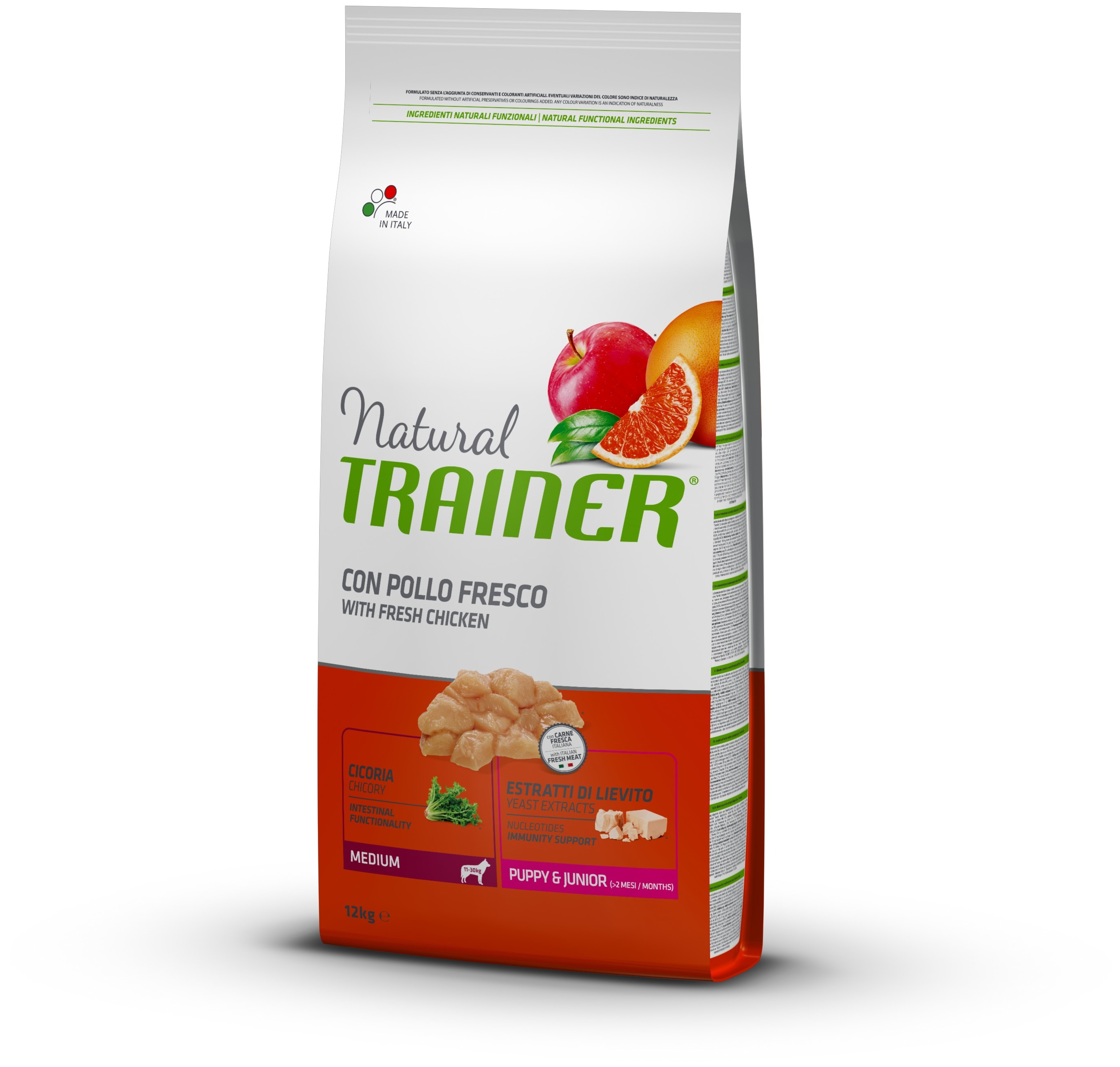 Miscota Trainer Cibo Secco Natural Medium Puppe & Junior Pollo Fresco