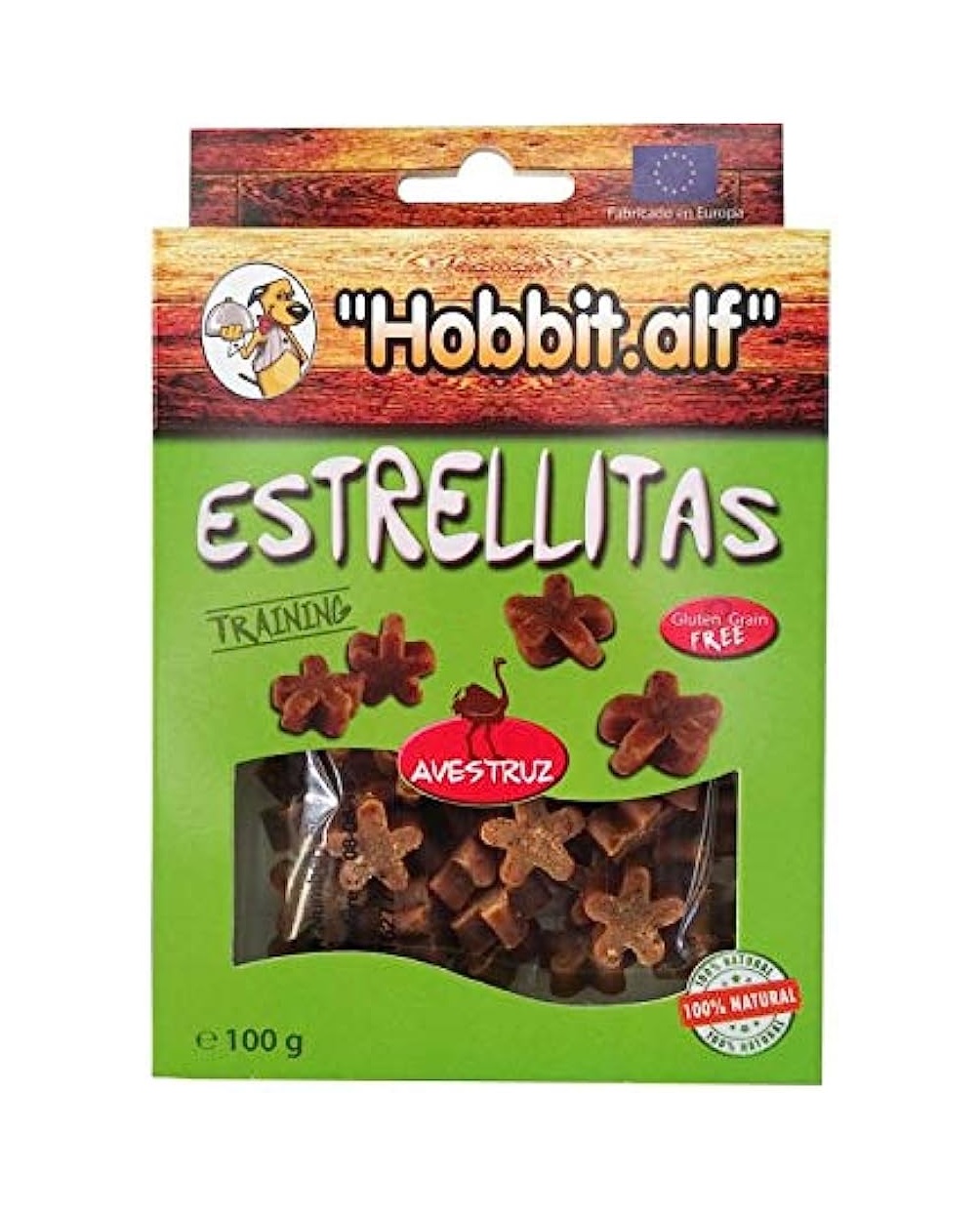 Miscota Hobbit Alf Estrellitas de Avestruz Semi-Húmedas para Perro