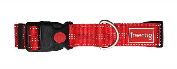 Miscota Freedog Collare riflettente in nylon più rosso