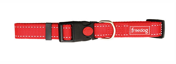 Miscota Freedog Collare riflettente in nylon rosso