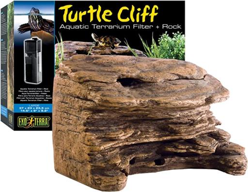 Turtle Cliff + Aquatic Terrarium Filter + Rock
