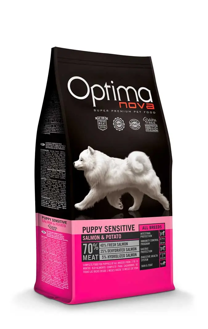 Miscota Optimanova Cibo Secco Puppe Sensitive Salmone e Patata Grain Free