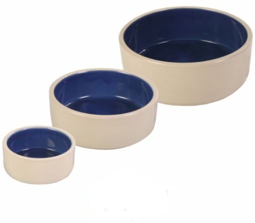 Miscota Trixie Alimentatore in ceramica blu e crema