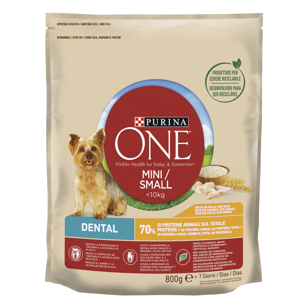 Miscota Purina One Cibo Secco Mini Dog Dental Pollo e Riso