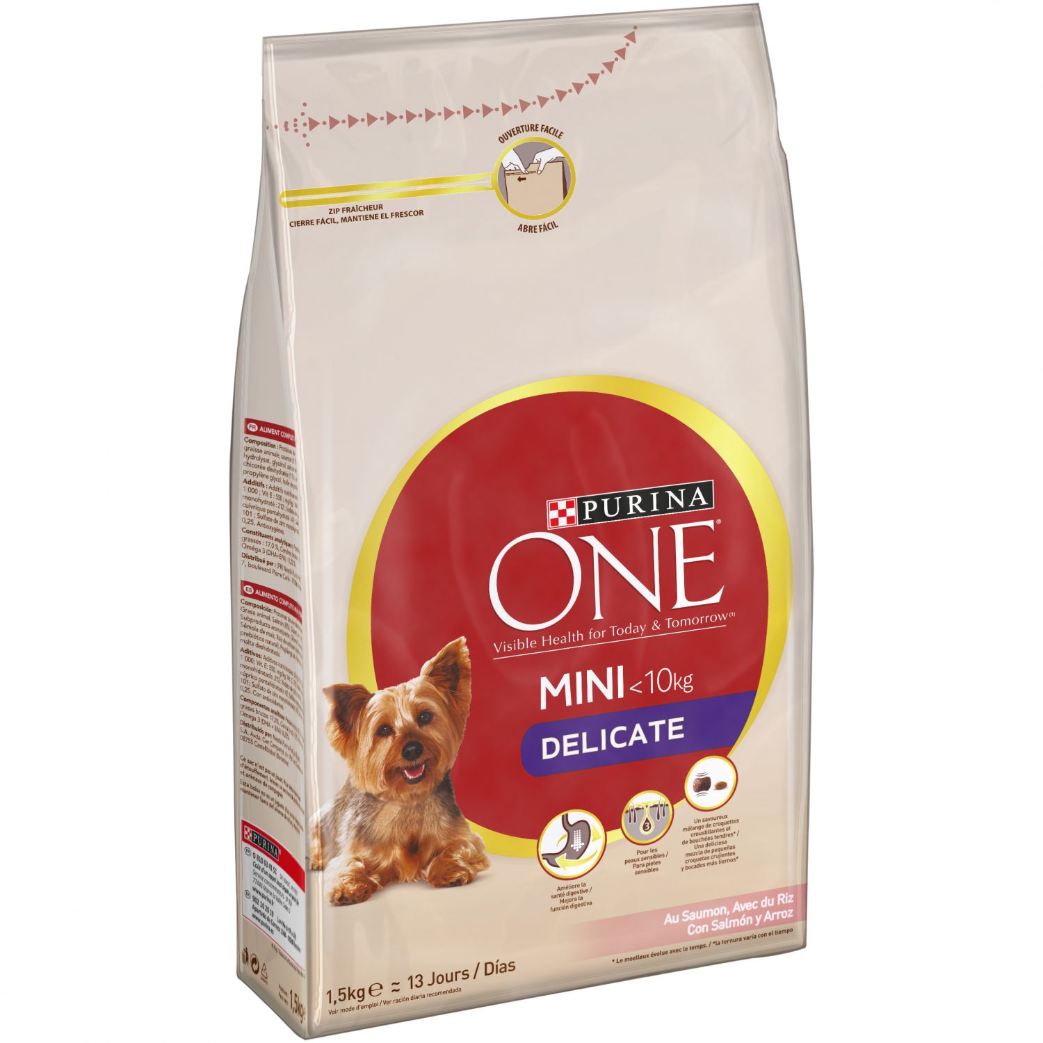 Miscota Purina One Cibo Secco Mini Dog DeliGattoe Salmone e Riso