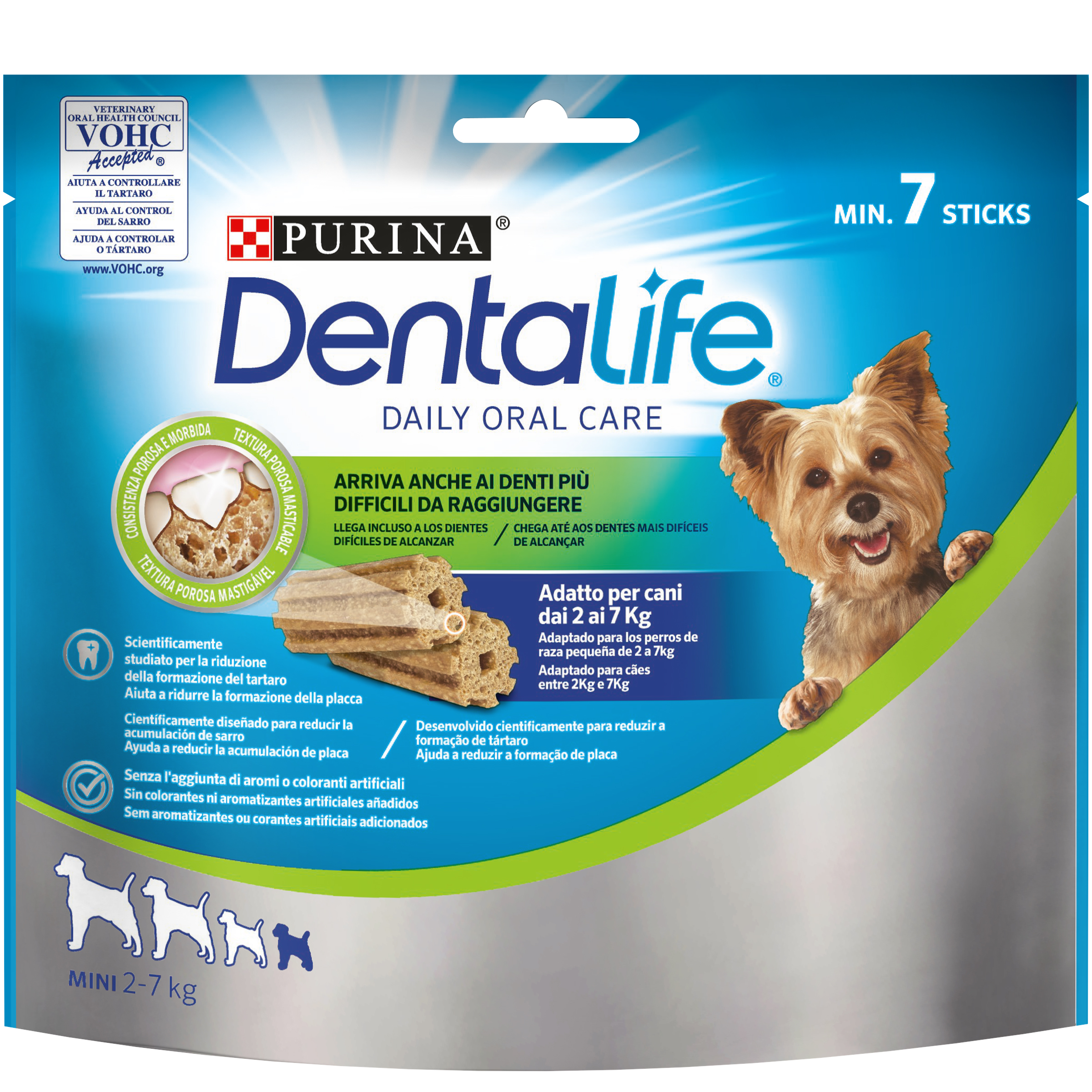 Miscota Dentalife Snack per la Cura del Cavo Orale per Cani in Miniatura da 2 a 7 Kg