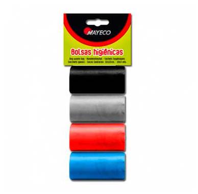Miscota Nayeco Sacchetti Igienici 4 Rotoli Colori Assortiti