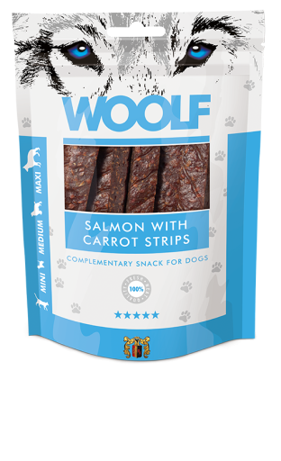 Salmon With Carrot Strips Snack For Dogs