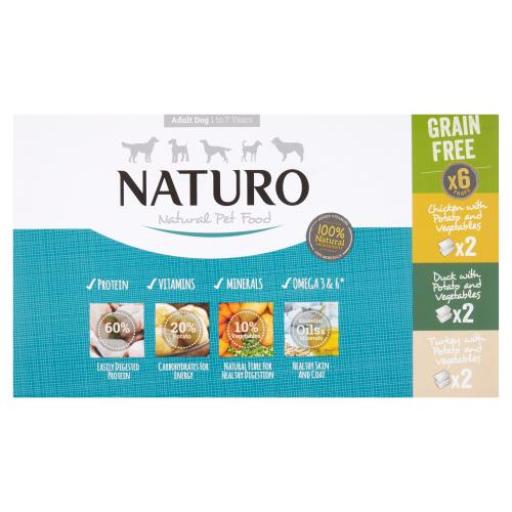 Naturo Multipack Grain Free Wet Food for Adult Dogs