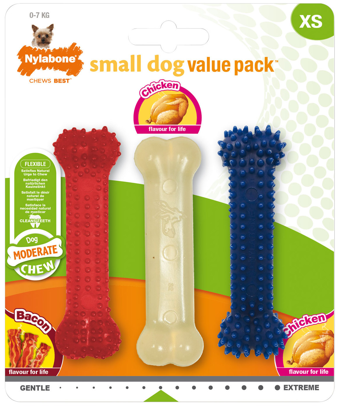 Miscota Nylabone Value Pack S (Blue Dental / Peanut Butter / Original)